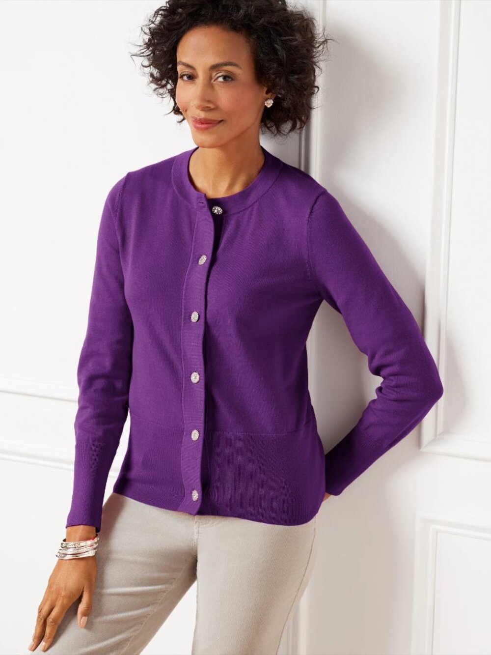 Talbots Purple Cardigan
